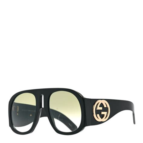 gucci oversized aviator sunglasses gg0152s black 1200573 fashionphile