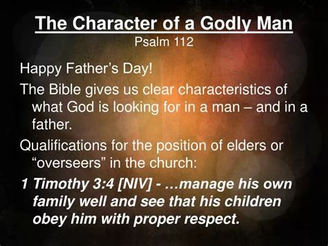 Ppt The Character Of A Godly Man Psalm 112 Powerpoint Presentation