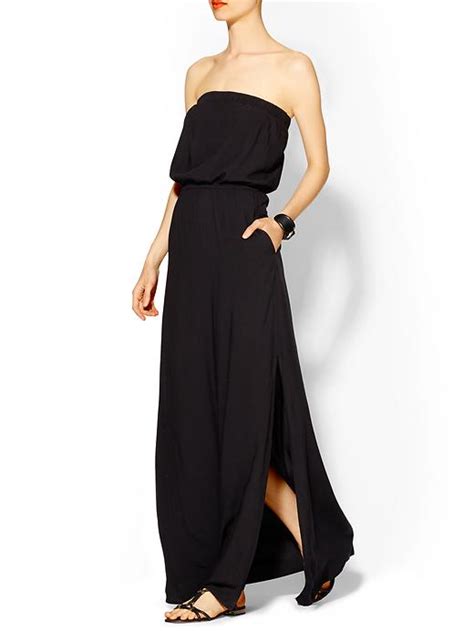 Splendid Strapless Maxi Dress In Black Lyst