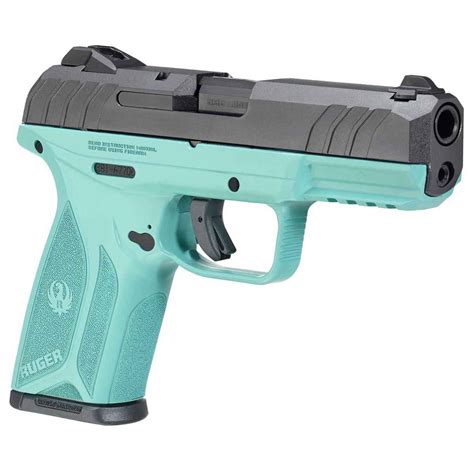 Ruger Security 9 9mm Luger 4in Bluedturquoise Pistol 151 Rounds