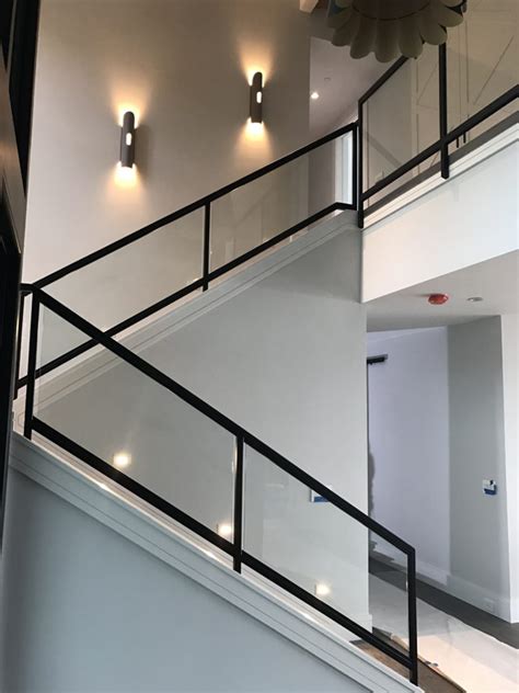 Frameless glass railing is a popular choice for residential and commercial settings both indoor and outdoor. Interior Glass Stair Railing • OT Glass