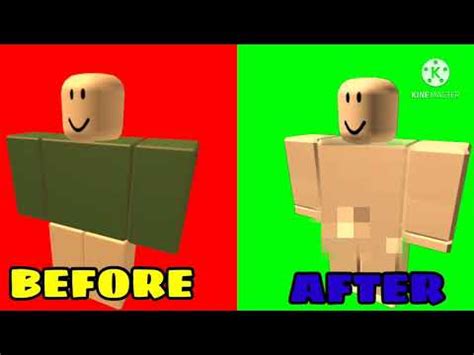How To Make Your Avatar Naked In Roblox Youtube
