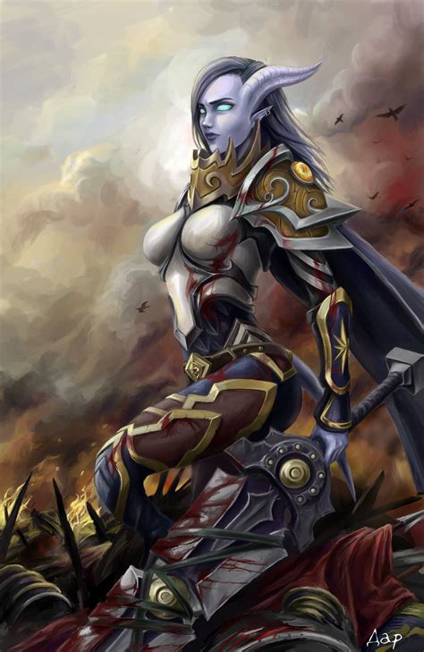 Artstation Draenei Warrior Art World Of Warcraft Anastasiya Darenskaya Draenei Shaman