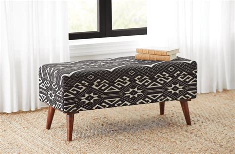 Furnish the entryway with one that has storage space for hats, scarves. Black and White Upholstered Storage Bench by Coaster ...