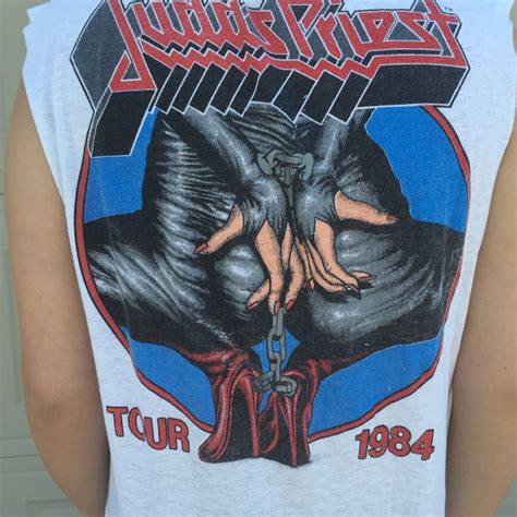 Judas Priest Rare Vintage 1984 Defenders Of The Faith Tour Band Muscle