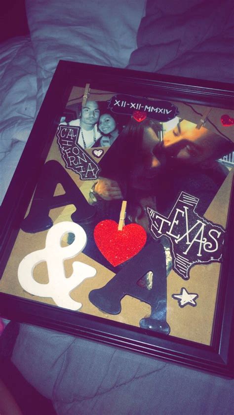 You'll find this is especially true when you make these gifts sentimental or can find a way to embrace his passions or interests. Shadow box I made for my boyfriend in Texas