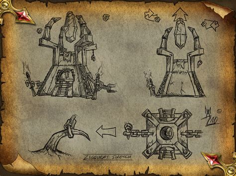 Early Ziggurat Concept Art Image Warcraft Iii The Edge Of Eternity