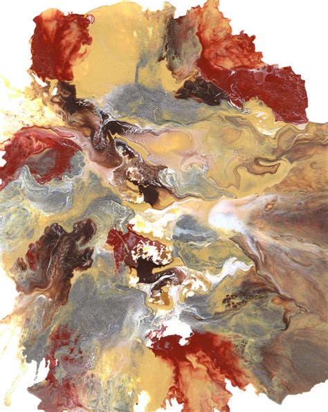 Abstract Art Landscape Painting Earth Tones Original Art Acrylic On Yupo Paper In Abstract