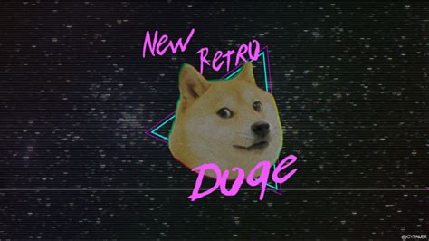 Doge Retro Style New Retro Wave Animals Dog Shiba Inu Vhs