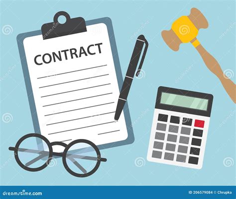 Concept Of Signing The Contract Stock Vector Illustration Of