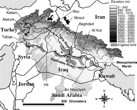 Tigris And Euphrates Rivers Map