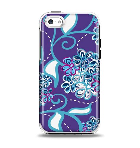 The Purple And Blue Vector Floral Design Apple Iphone 5c Otterbox