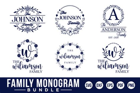 Download 15 Family Monogram Svg Cut File Designs & Graphics
