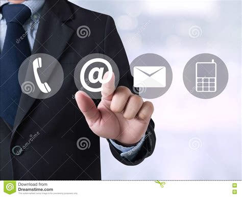 Contact Us Customer Support Hotline People Connect Stock Photo