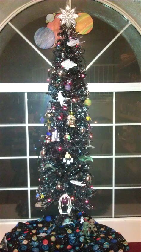 Geek Christmas Tree All The Ornaments Are Star Trek Star Wars