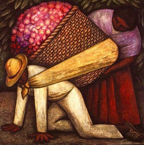 The Flower Carrier 1935 Diego Rivera Mexican Oil On Canvas San Francisco Museum