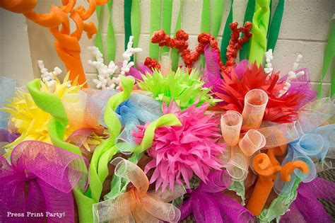 How To Make A Coral Reef Decoration By Press Print Party