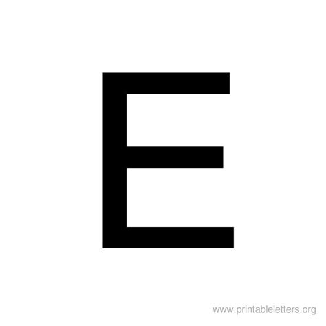 Printable Alphabet Letter E Template Alphabet Letter E Classic