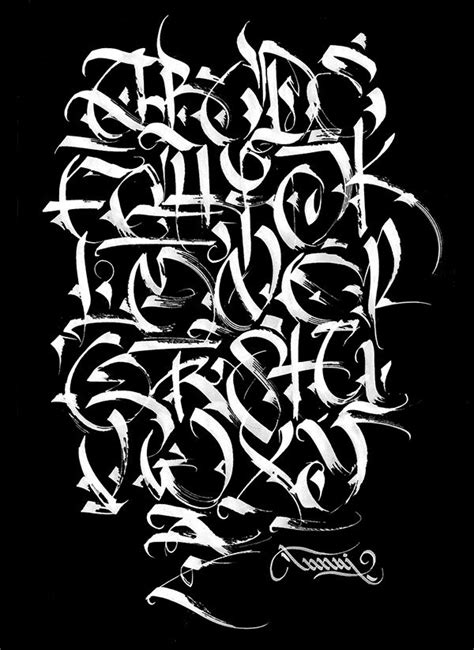 Graffiti Alphabet Calligraphy Fonts