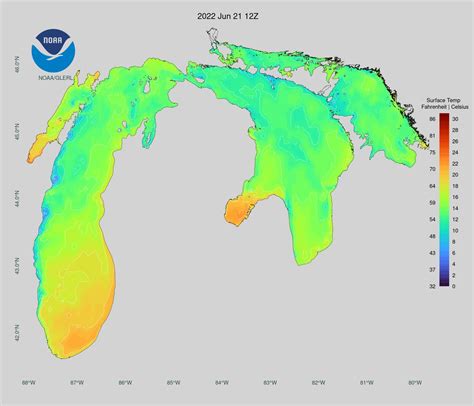 Great Lakes Water Temperatures Still Surprisingly Cold