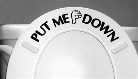 5% coupon applied at checkout. PUT ME DOWN Decal Bathroom Toilet Seat Sign Reminder Say ...