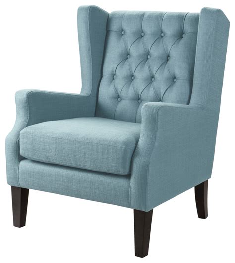 Madison Park Maxwell Button Tufted Wing Chair Fpf18 0223 Transitional