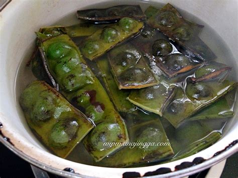 Masak tak perlu terlalu lama, agak2 dah mendidih terus tutup api. Cara buat petai jeruk