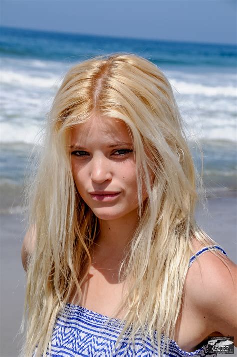 Boy Girl Bangs Beach Bed Bikini Blonde Hair Blue Bikini Bracelet