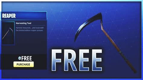 How To Get The Reaper Pickaxe For Free This Fortnitemares 2018 Free