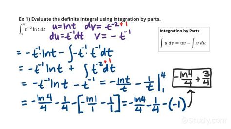 Evaluating Definite Integrals Using Integration By Parts Calculus