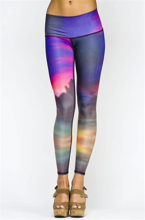 Tropical Colored Blend Style Yoga Pants Yoga Pants Hot Hot Pants