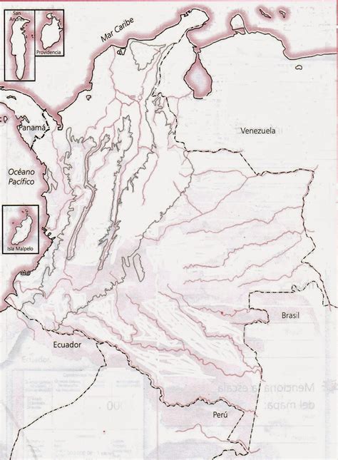 Mapa Mudo Del Relieve Colombiano Kulturaupice
