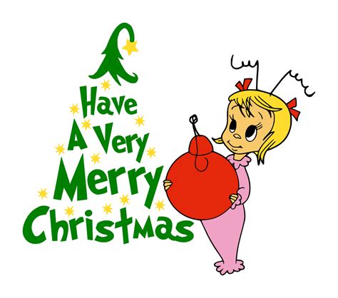 Cindy Lou Who Have A Very Merry Christmas Digital Dxf Png Svg F