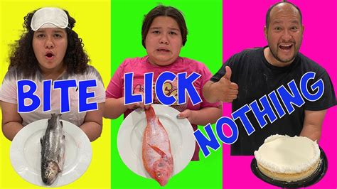 Bite Lick Or Nothing Food Challenge Youtube