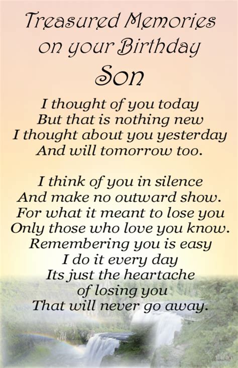 Happy Birthday Memorials For Son Bereavement Grave Card Son Brother