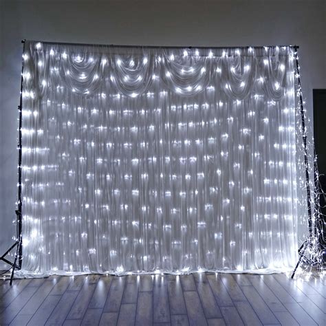 20 Ft X 10 Ft White Led Lights Backdrop Wedding Party Photobooth Decorations Ebay