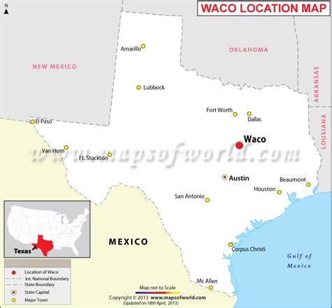 Where Is Waco Texas Location Of Waco In Texas Map