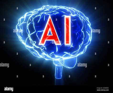 Artificial Intelligence Human Brain 3d Illustration Stock Photo Alamy