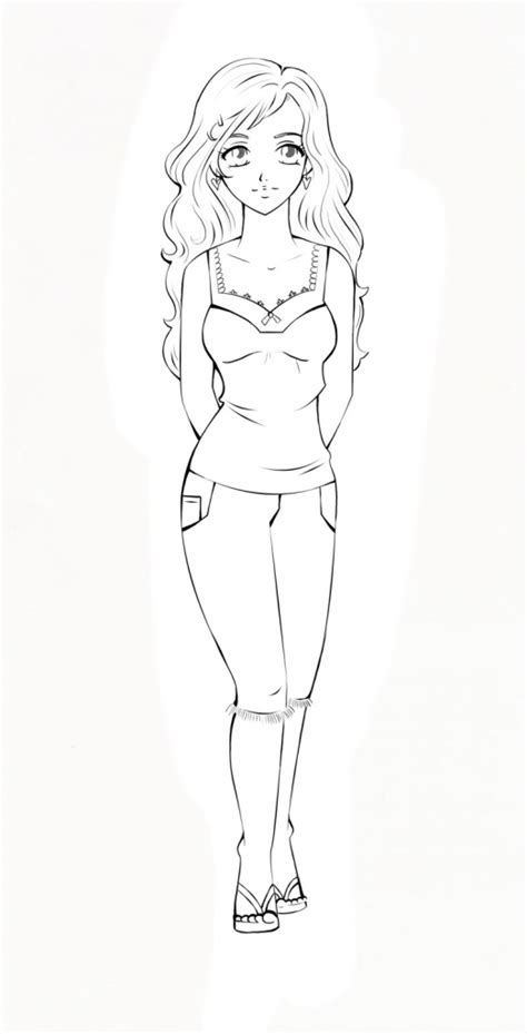 anime girl full body drawing at getdrawings free download