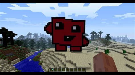 Minecraft Pixel Art Super Meat Boy Youtube