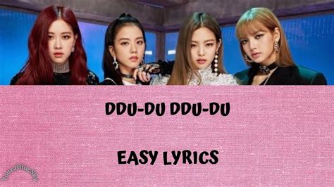 Blackpink Ddu Du Ddu Du Easy Lyrics Youtube