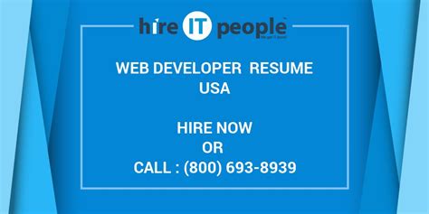 Maybe you would like to learn more about one of these? Web Developer Resume - Hire IT People - We get IT done