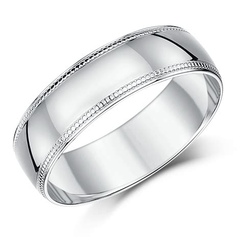 Maybe you would like to learn more about one of these? 4mm-8mm White Gold Milgrain Wedding Band - White Gold at Elma UK Jewellery