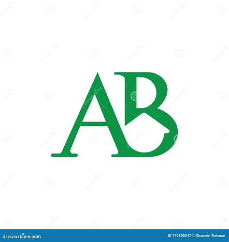 Initial Letter Ab Logo Or Ba Logo Vector Design Template Stock Vector
