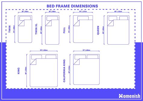 Guide To Bed Frame Dimension With Detailed Drawings Homenish
