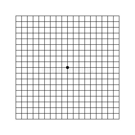 Oculist Amsler Eye Test Grid Vector Printable Chart Retina Examination