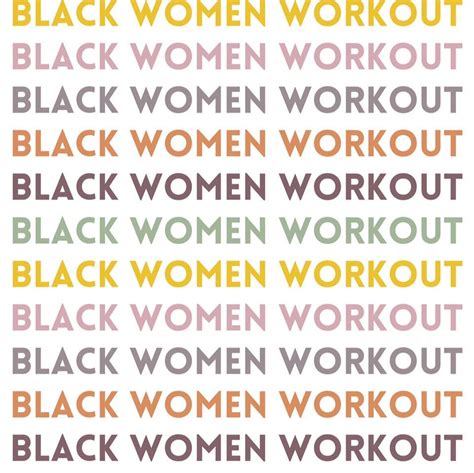 Black Women Workout