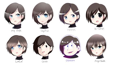 Style Challenge 8 Different Anime Styles By Karuuko On Deviantart