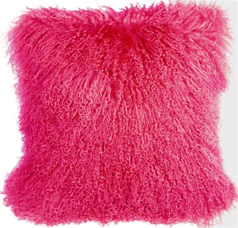 Hot Pink Faux Fur Pillow Textured Throw Pillows Pink Throw Pillows