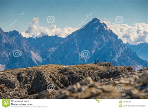 Beautiful Landscape Scenery Of Italien Dolomites Rifugio Lagazuoi